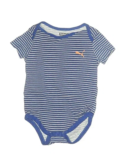 Pre-owned Puma Babies' Short Sleeve Onesie In Blue