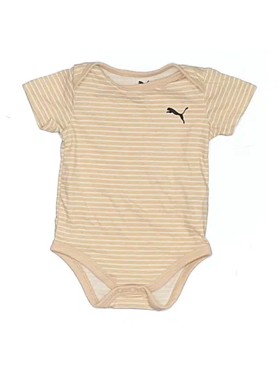 Pre-owned Puma Babies' Short Sleeve Onesie In Gold