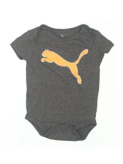 Pre-owned Puma Babies' Short Sleeve Onesie In Gray