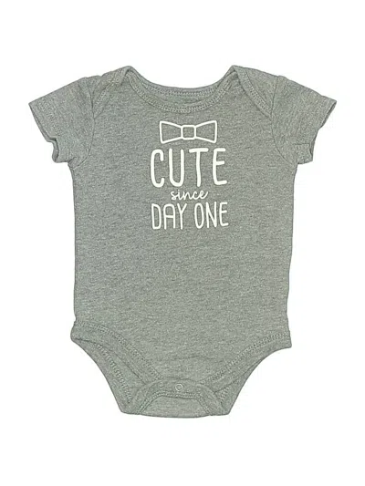 Pre-owned Puma Babies' Short Sleeve Onesie In Gray