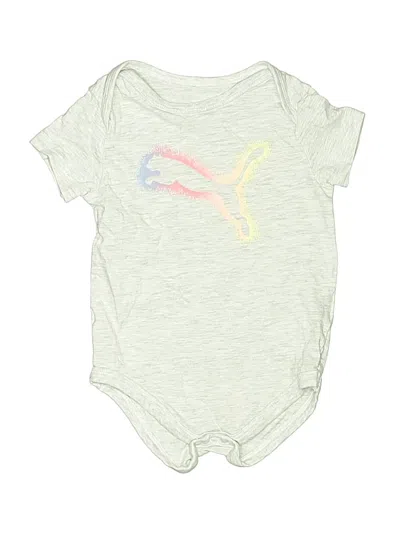 Pre-owned Puma Babies' Short Sleeve Onesie In Green