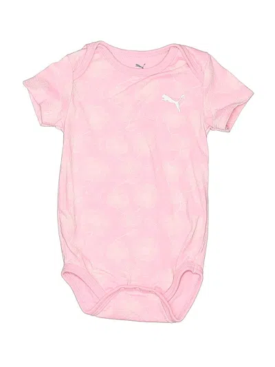 Pre-owned Puma Babies' Short Sleeve Onesie In Pink