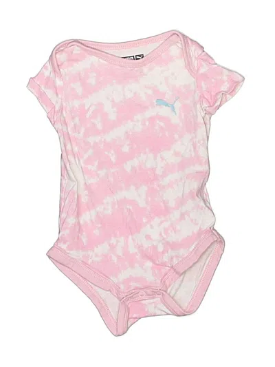 Pre-owned Puma Babies' Short Sleeve Onesie In Pink