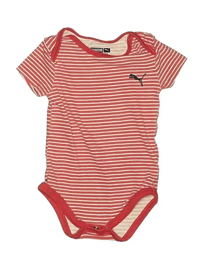 Pre-owned Puma Babies' Short Sleeve Onesie In Red
