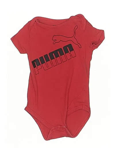 Pre-owned Puma Babies' Short Sleeve Onesie In Red