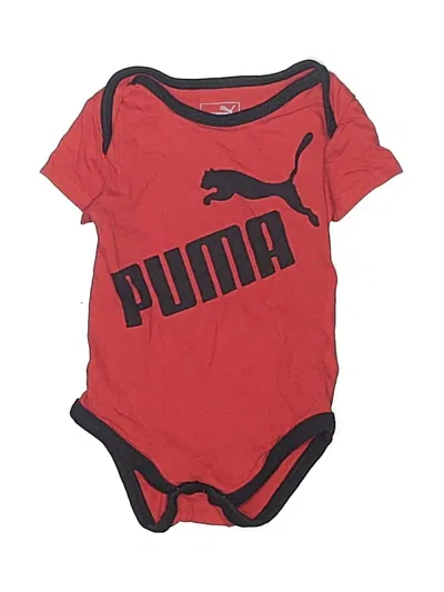 Pre-owned Puma Babies' Short Sleeve Onesie In Red