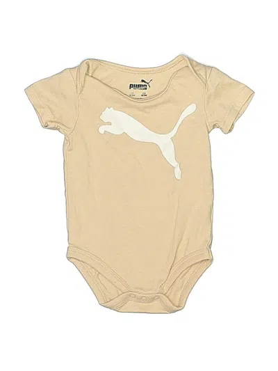 Pre-owned Puma Babies' Short Sleeve Onesie In Tan