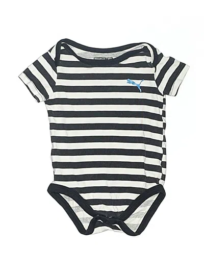 Pre-owned Puma Babies' Short Sleeve Onesie In White