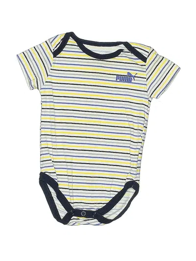 Pre-owned Puma Babies' Short Sleeve Onesie In Yellow