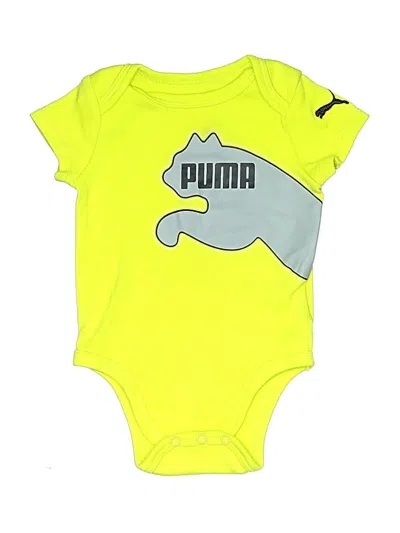 Pre-owned Puma Babies' Short Sleeve Onesie In Yellow