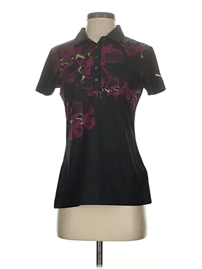Pre-owned Puma Short Sleeve Polo Shirt In Black