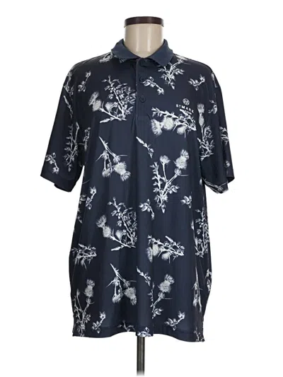 Pre-owned Puma Short Sleeve Polo Shirt In Blue