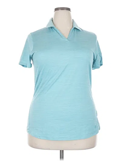 Pre-owned Puma Short Sleeve Polo Shirt In Blue