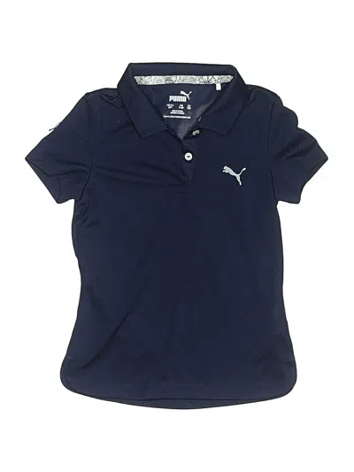 Pre-owned Puma Kids' Short Sleeve Polo Shirt In Blue