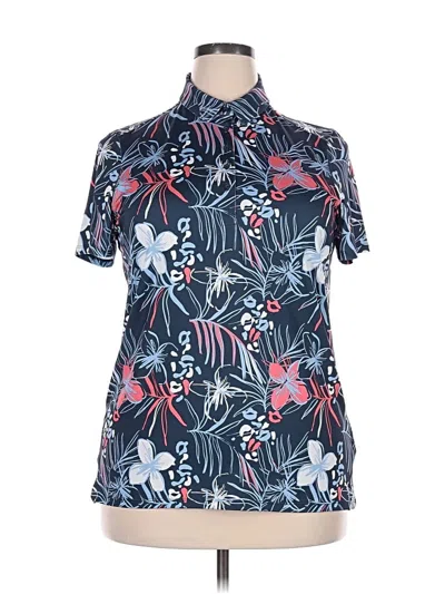 Pre-owned Puma Short Sleeve Polo Shirt In Blue