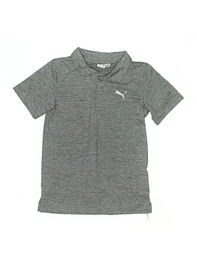Pre-owned Puma Kids' Short Sleeve Polo Shirt In Gray
