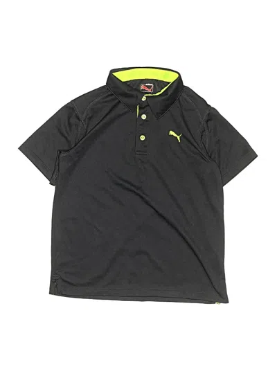 Pre-owned Puma Kids' Short Sleeve Polo Shirt In Gray