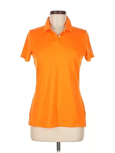 Pre-owned Puma Short Sleeve Polo Shirt In Orange