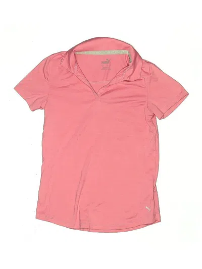 Pre-owned Puma Kids' Short Sleeve Polo Shirt In Pink