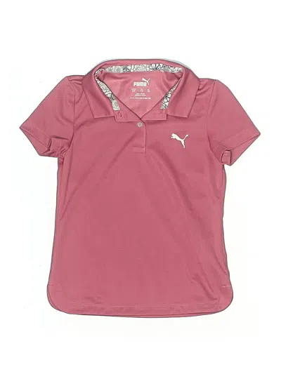Pre-owned Puma Kids' Short Sleeve Polo Shirt In Pink