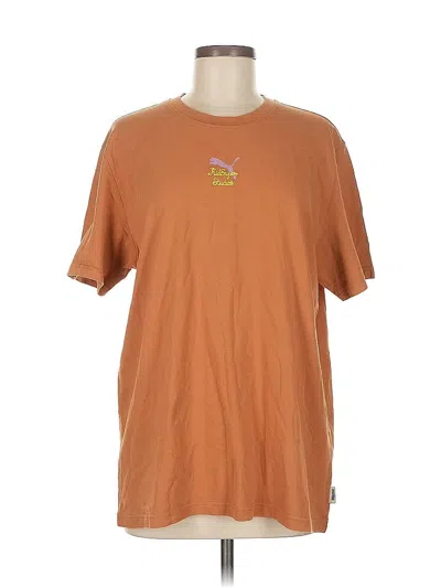 Pre-owned Puma Short Sleeve T-shirt In Brown
