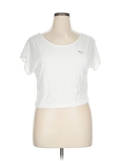 Pre-owned Puma Short Sleeve T-shirt In White