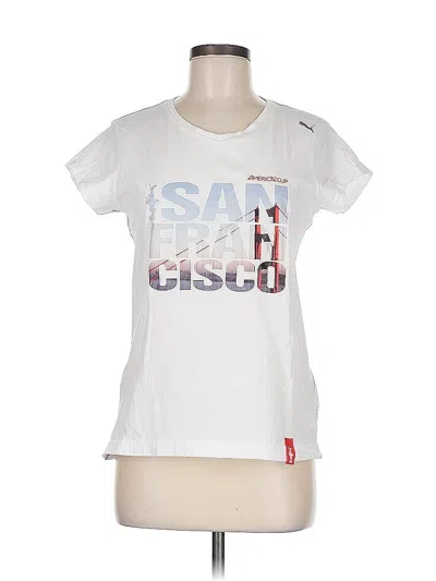 Pre-owned Puma Short Sleeve T-shirt In White