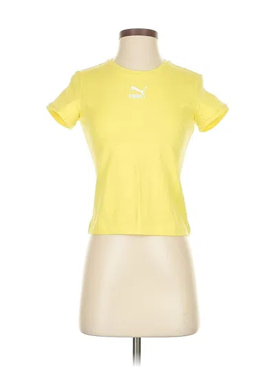 Pre-owned Puma Short Sleeve T-shirt In Yellow