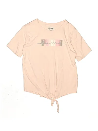 Pre-owned Puma Kids' Short Sleeve Top Pink Keyhole Neckline Tops