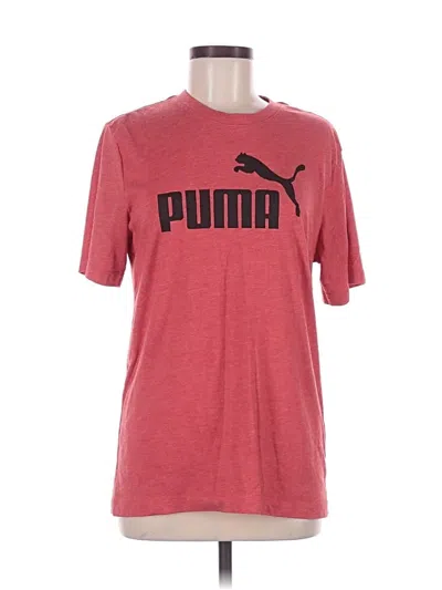 Pre-owned Puma Short Sleeve Top Red Crew Neck Tops