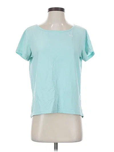 Pre-owned Puma Short Sleeve Top Teal Crew Neck Tops