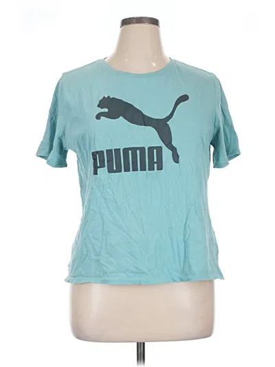 Pre-owned Puma Short Sleeve T-shirt In Blue