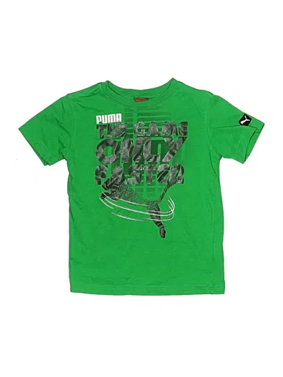 Pre-owned Puma Kids' Short Sleeve T-shirt In Green