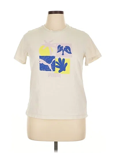 Pre-owned Puma Short Sleeve T-shirt In White