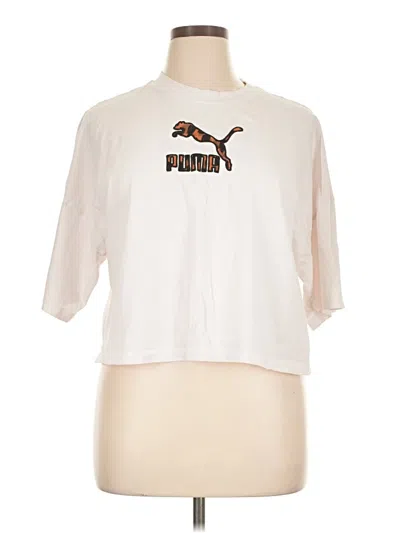 Pre-owned Puma Short Sleeve T-shirt In White