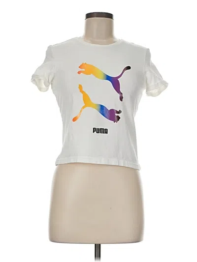 Pre-owned Puma Short Sleeve T-shirt In White