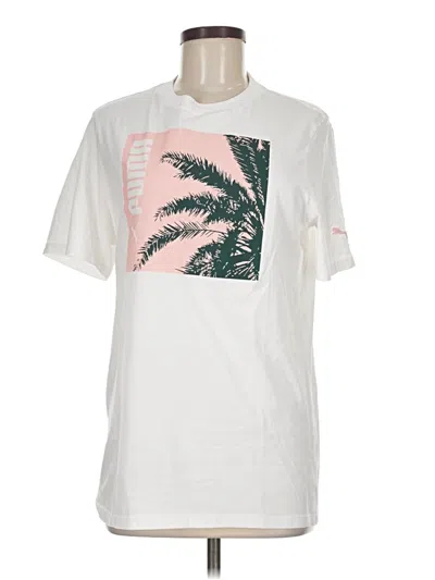 Pre-owned Puma Short Sleeve T-shirt In White