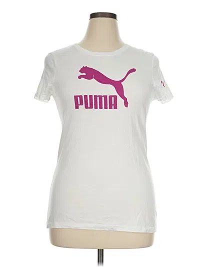 Pre-owned Puma Short Sleeve T-shirt In White