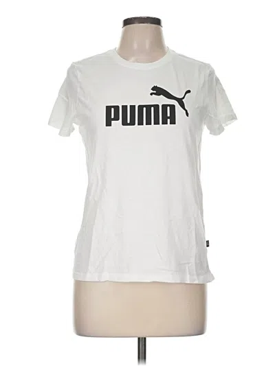 Pre-owned Puma Short Sleeve T-shirt In White
