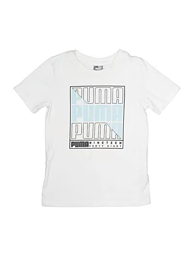 Pre-owned Puma Kids' Short Sleeve T-shirt In White