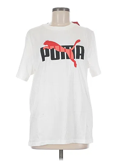 Pre-owned Puma Short Sleeve T-shirt In White