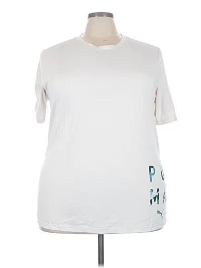 Pre-owned Puma Short Sleeve Turtleneck In White