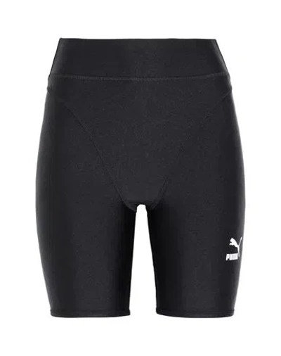 Puma Short Tights Woman Leggings Black Size L Nylon, Elastane