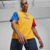 Puma Showtime Clown On Em Men's Basketball T-shirt In Yellow Sizzle-electric Blue Lemonade-for All Time Red