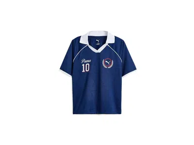 Puma Showtime Pique Polo (big Kid) Girl's T Shirt Blue Jewel: Xl (14 Big Kid)