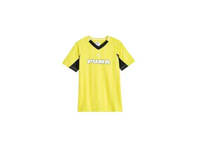 Puma Showtime Pique T-shirt - Soccer 2026 (big Kid) Boy's T Shirt Lemon Yellow: Sm (8 Big Kid)