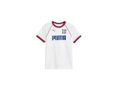 Puma Showtime Pique T-shirt - Soccer 2026 (big Kid) Boy's T Shirt White: Xl (18-20 Big Kid)