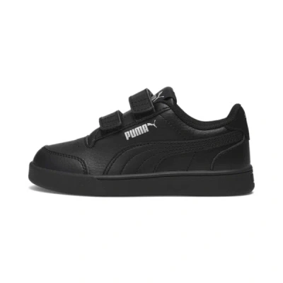 Puma Shuffle Little Kids' Sneakers In Black- Black- Silver