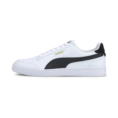 Puma Shuffle Men's Sneakers In White- Black- Team Gold