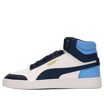 Puma Shuffle Mid Mid Tops Casual Skateboarding Shoes Unisex Blue White